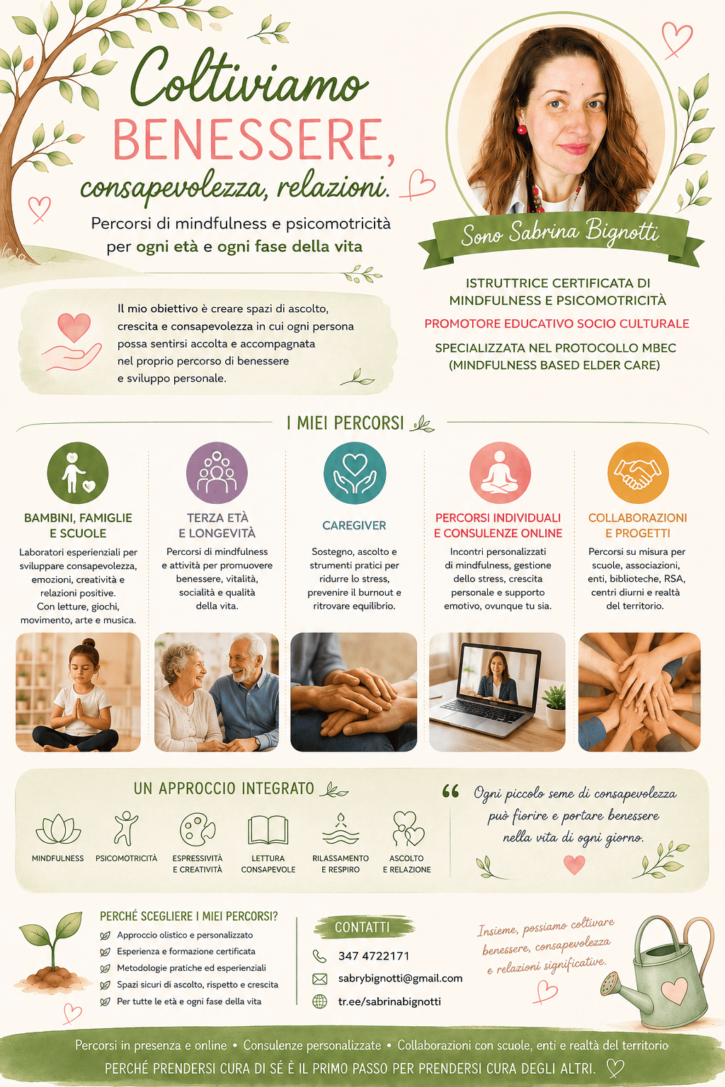 Percorsi di mindfulness, psicomotricità e benessere relazionale per accompagnare ogni fase della vita
