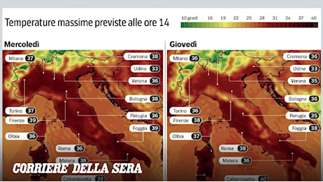 Terza ondata di caldo, l’Italia nella morsa dell’anticiclone africano: bollino rosso a Firenze e Perugia