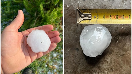 Grandine si abbatte sull'Emilia-Romagna, il video dei chicchi grandi come albicocche nella zona di Piacenza