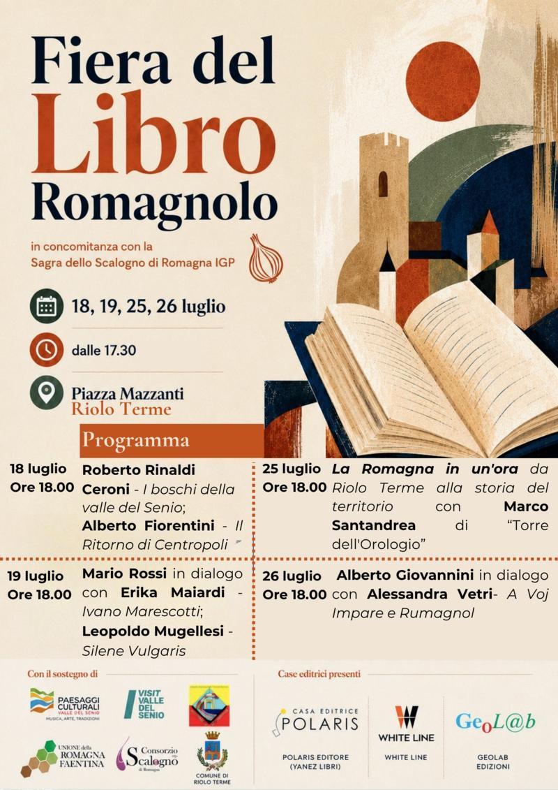 Fiera del Libro romagnolo: a Riolo Terme (Ra) il 18-19 e 25-26 luglio tra cultura, biografie e dialetto