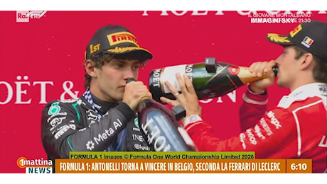1mattina News 2025/26 - Kimi Antonelli vince in Belgio e allunga in classifica - 20/07/2026 - Video