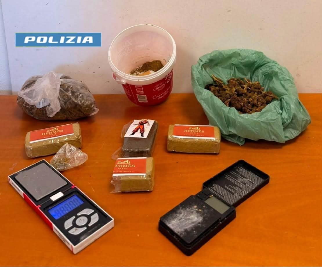 Controlli straordinari della Polizia tra Vibo Marina e Pizzo: Arrestato pluripregiudicato sorvegliato speciale trovato con 500 grammi di marijuana e hashish