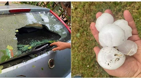 Grandine, bomba di ghiaccio con chicchi grandi come albicocche: evento estremo, auto distrutte e danni alle case