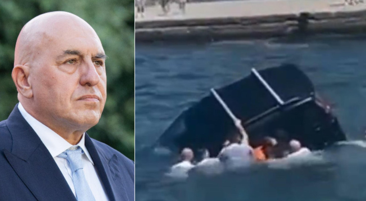 Sbaglia manovra e finisce con l'auto in mare in piazza Unità d'Italia: 4 militari dell'Esercito si tuffano e salvano il conducente. Crosetto: «Orgoglio del Paese»