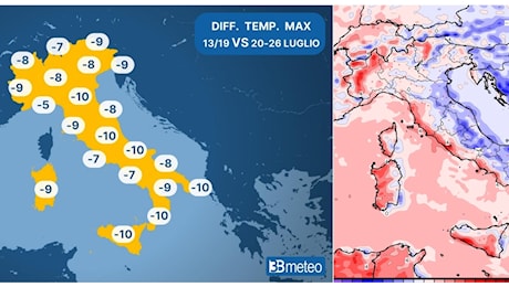 Aria fresca in arrivo (ma prima il picco del caldo con 18 città da bollino rosso), ecco dove e quando
