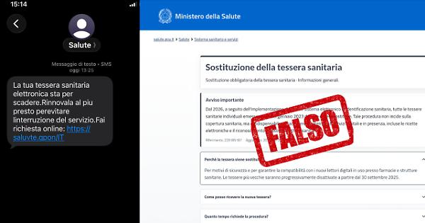 Truffa della tessera sanitaria: in corso una massiccia campagna di messaggi falsi